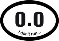 смешной овальный автомобильный магнит "hilarious 0.0 i don't run" - забавный дизайн для бега, 4x6 прочный магнит с устойчивостью к воздействию ультрафиолетовых лучей и водонепроницаемостью. логотип