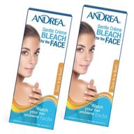 🌸 andrea gentle facial hair cream bleach - 2 pack for unwanted hair removal logo