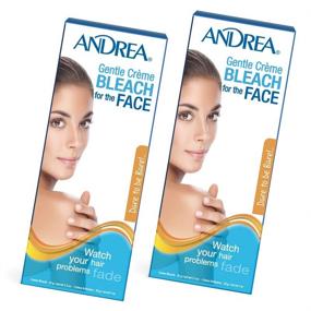 img 4 attached to 🌸 Andrea Gentle Facial Hair Cream Bleach - 2 Pack for Unwanted Hair Removal