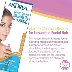 img 1 attached to 🌸 Andrea Gentle Facial Hair Cream Bleach - 2 Pack for Unwanted Hair Removal