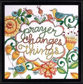 img 1 attached to 🙏 Tobin DW2793 Heartfelt Prayer Counted Cross Stitch Kit, 10x10, 14 Count - Complete DIY Embroidery Set for Delicate Heartfelt Prayers