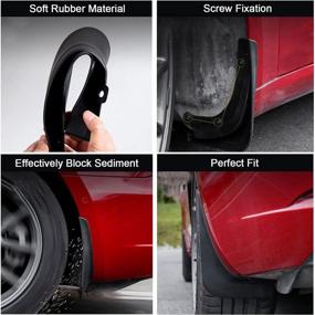 img 1 attached to 🚗 Baung 2021 Upgraded Model Y Mud Flaps Splash Guards (Set of 4) - No Drilling Needed! Fender Mud Guard Accessories for Tesla Model Y