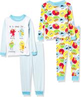 👕 sesame street boys' cozy cotton pajamas logo