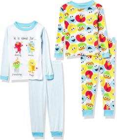 img 4 attached to 👕 Sesame Street Boys' Cozy Cotton Pajamas