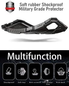 img 1 attached to 📱 KumWum Military Grade Protector for iPhone 12 Pro Max Case - Shockproof Full Body Cover - Black + Red