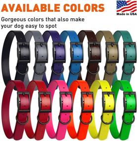 img 3 attached to 🐾 High-Performance Dogline Biothane Waterproof Dog Collar - Coated Nylon Webbing with Black Hardware for Easy Care & Odor-Proof, Suitable for Small, Medium, or Large Dogs - Easy to Clean