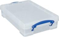 📦 clear 4l plastic storage box by really useful box - 14 5/8" x 10 1/4" x 3 3/8 логотип