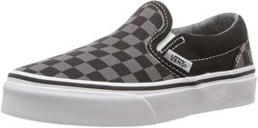 img 4 attached to π Classic Slip Little Checkerboard Girls' Athletic Shoes by Vans