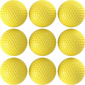 img 4 attached to 🏌️ BALLSSIO Practice Foam Golf Balls 9-Pack - Dent Resistant, Limited Flight, Realistic Performance, Dimpled - Ideal for Indoor & Backyard Use - Yellow