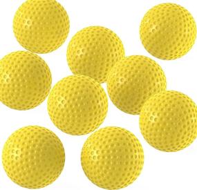 img 1 attached to 🏌️ BALLSSIO Practice Foam Golf Balls 9-Pack - Dent Resistant, Limited Flight, Realistic Performance, Dimpled - Ideal for Indoor & Backyard Use - Yellow