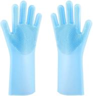 🧤 household silicone dishwashing gloves - reusable rubber gloves for bathroom, pet bathing, cars, fruits, and more logo