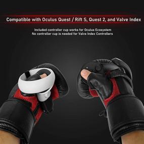 img 2 attached to Перчатки для Ultimate Boxing DeadEyeVR - премиальные боксерские митты для Oculus Quest и Rift S, чтобы усилить ваше виртуальное боксерское впечатление с играми Thrill of The Fight и BoxVR.