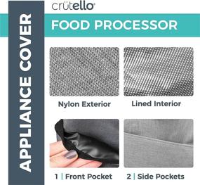 img 2 attached to 🍽️ Protective Crutello Food Processor Cover with Convenient Storage Pockets for 11-14 Cup Models