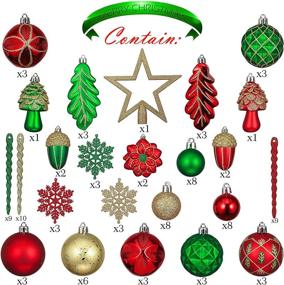 img 2 attached to 🎄 Valery Madelyn 100ct Shatterproof Christmas Ball Ornaments - Traditional Red, Green, Gold for Stunning Xmas Decoration