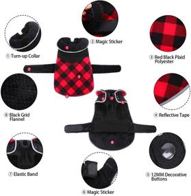 img 1 attached to 🐶 Dasior Dog Warm Winter Coat: Plaid Reversible Pet Jacket for Cold Weather