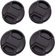 📷 imz lens cap bundle - front lens filter snap on pinch cap protector cover [77mm x 2 + 82mm x 2] for dslr slr camera lens logo