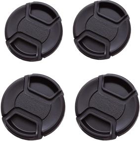 img 4 attached to 📷 IMZ Lens Cap Bundle - Front Lens Filter Snap On Pinch Cap Protector Cover [77MM x 2 + 82MM x 2] for DSLR SLR Camera Lens