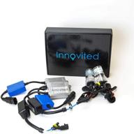 innovited premium ac canbus error free hid bundle - no flicker with (1 pair) ballast and (1 pair) xenon bulb - h1-10000k - light blue logo