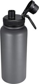 img 1 attached to Vmini Lid: Convenient Big Handle for Hydro Flask Wide Mouth Bottle - Black