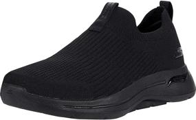 img 4 attached to StretchFit Athletic Walking Charcoal Men's Slip-On Shoes by Skechers for Loafers and Slip-Ons