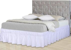 img 2 attached to 🛏️ ZOYER Bed Ruffle (Queen, White): Elastic Dust Ruffle with Microfiber Fabric - Easy Install, Wrinkle and Fade Resistant