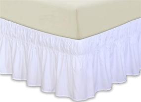 img 3 attached to 🛏️ ZOYER Bed Ruffle (Queen, White): Elastic Dust Ruffle with Microfiber Fabric - Easy Install, Wrinkle and Fade Resistant