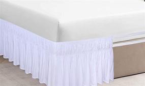 img 1 attached to 🛏️ ZOYER Bed Ruffle (Queen, White): Elastic Dust Ruffle with Microfiber Fabric - Easy Install, Wrinkle and Fade Resistant