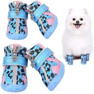 🐾 koeson small dog shoes: breathable, anti-slip mesh booties with reflective zipper - year-round paw protection for outdoor activities логотип