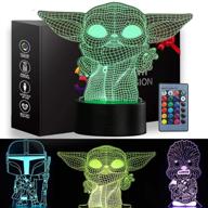 3d baby yoda toys night light - star wars decor lamp: 3 patterns, 16 colors - perfect gifts for boys, girls, and star wars fans! логотип