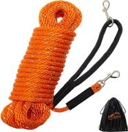 🐾 adcsuitz long rope dog training leash lead - reflective 30ft 50ft nylon leashes for small/medium/large dogs - durable heavy duty, outdoor walking/playing extender yard leash, easy control logo