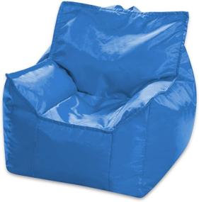 img 3 attached to Posh Creations Newport Bean Bag Chair – Medium, Royal 🪑 Blue, Soft Nylon Fabric – Ideal for Kids: Gaming, Reading, TV