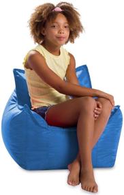 img 2 attached to Posh Creations Newport Bean Bag Chair – Medium, Royal 🪑 Blue, Soft Nylon Fabric – Ideal for Kids: Gaming, Reading, TV