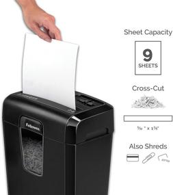 img 2 attached to Fellowes 9C4 9-Sheet Cross-Cut 🔪 Deskside Paper Shredder with Advanced PowerShred Technology