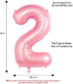 img 2 attached to 🎈 Tiffany Pink 2 Balloons: 40 Inch Birthday Foil Balloon Party Decorations Supplies Helium Mylar Digital Balloons (Tiffany Pink 2)