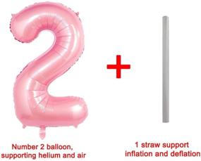 img 3 attached to 🎈 Tiffany Pink 2 Balloons: 40 Inch Birthday Foil Balloon Party Decorations Supplies Helium Mylar Digital Balloons (Tiffany Pink 2)