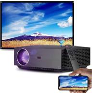 📽️ 4200 lumens led android bluetooth video projector, support 4k 300" display, with hdmi, usb, spdif, native wifi connectivity, compatible with tv stick ps3/4 dvd usb, for home office outdoor - 1080p resolution logo