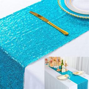 img 3 attached to Бирюза 14X108Sparkle Sequin Runner Table