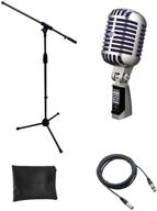 🎙️ shure super 55 microphone bundle with adjustable mic boom stand and premium xlr cable logo