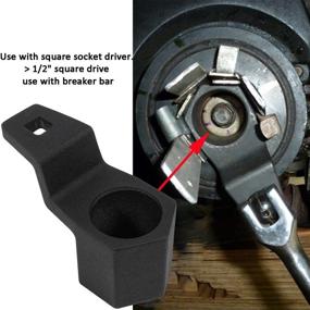 img 2 attached to 🔧 Premium 19mm Harmonic Balancer Socket & 50mm Crankshaft Crank Pulley Wrench Holder - Ideal for Honda and Acura Engines