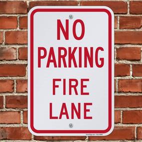 img 3 attached to Firmly Enforced No Parking Fire Lane Sign for Enhanced Safety