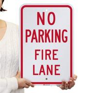 firmly enforced no parking fire lane sign for enhanced safety logo