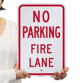 img 4 attached to Firmly Enforced No Parking Fire Lane Sign for Enhanced Safety