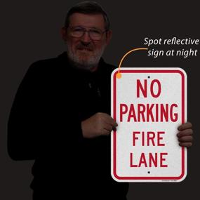 img 2 attached to Firmly Enforced No Parking Fire Lane Sign for Enhanced Safety