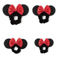 mickey minnie scrunchies ponytail accessories logo