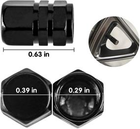 img 3 attached to 🚗 JustTOP 12pcs Universal Black Car Tire Valve Stem Caps - Ideal for Cars, SUVs, Bikes, Trucks, and Motorcycles