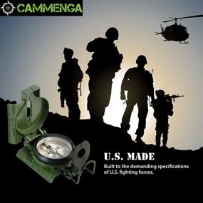 img 1 attached to 🧭 Highly-Accurate Waterproof Handheld Compass for US Military with Phosphorescent Lens and Olive Drab Finish - Ideal for Hiking, Camping, Navigation, Survival, Backpacking, and Orienteering - Includes Pouch