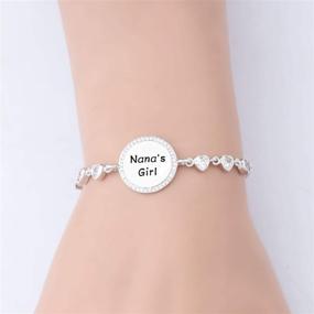 img 2 attached to FEELMEM FEELMEM Nanas Girl Granddaughter Slider Bracelet Adjustable Chain Jewelry Gift For Granddaughter From Nana Granddaughter Birthday Gift Graduation Gift Nanas Girl Silver