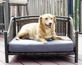 img 1 attached to 🐶 Maharaja Rattan Pet Day Bed: The Perfect Indoor/Outdoor Haven for Your Furry Friend