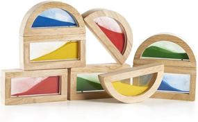 img 1 attached to 🌈 Enhance Learning with Guidecraft Rainbow Blocks: Educational and Engaging Tools
