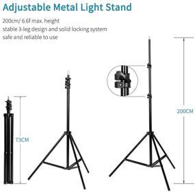 img 2 attached to 📸 Andoer Bi-Color Dimmable LED Softbox Lighting Kit - 3pcs 45W 5500K Lights, 20 x 28inch Softbox, 2m Light Stands, Carry Bag for Photo Video Shoot